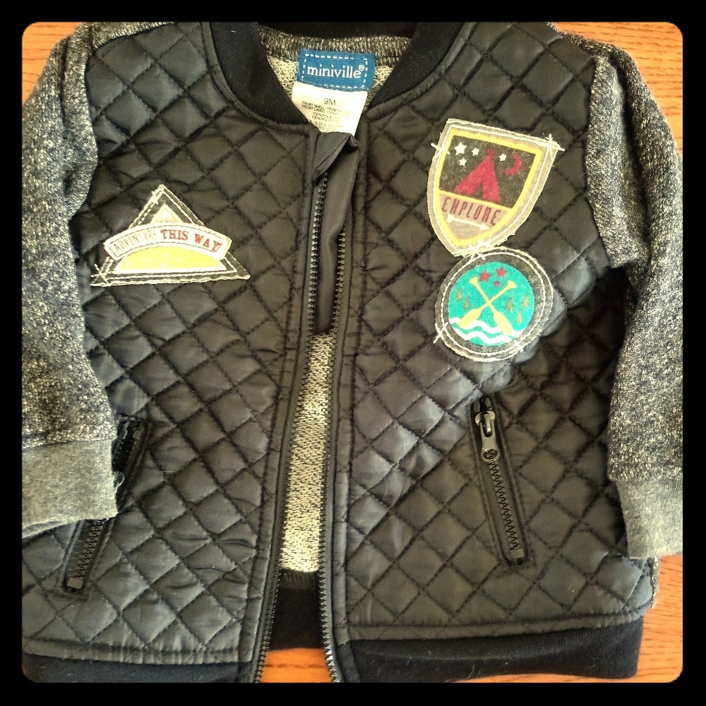 Miniville size 9m faux leather jacket, never worn